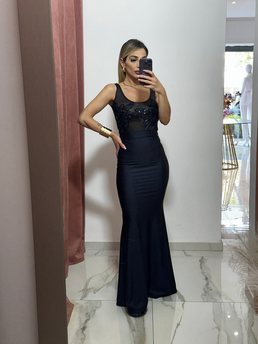 LALALAND BODY NERO STRASS GIROMANICA
