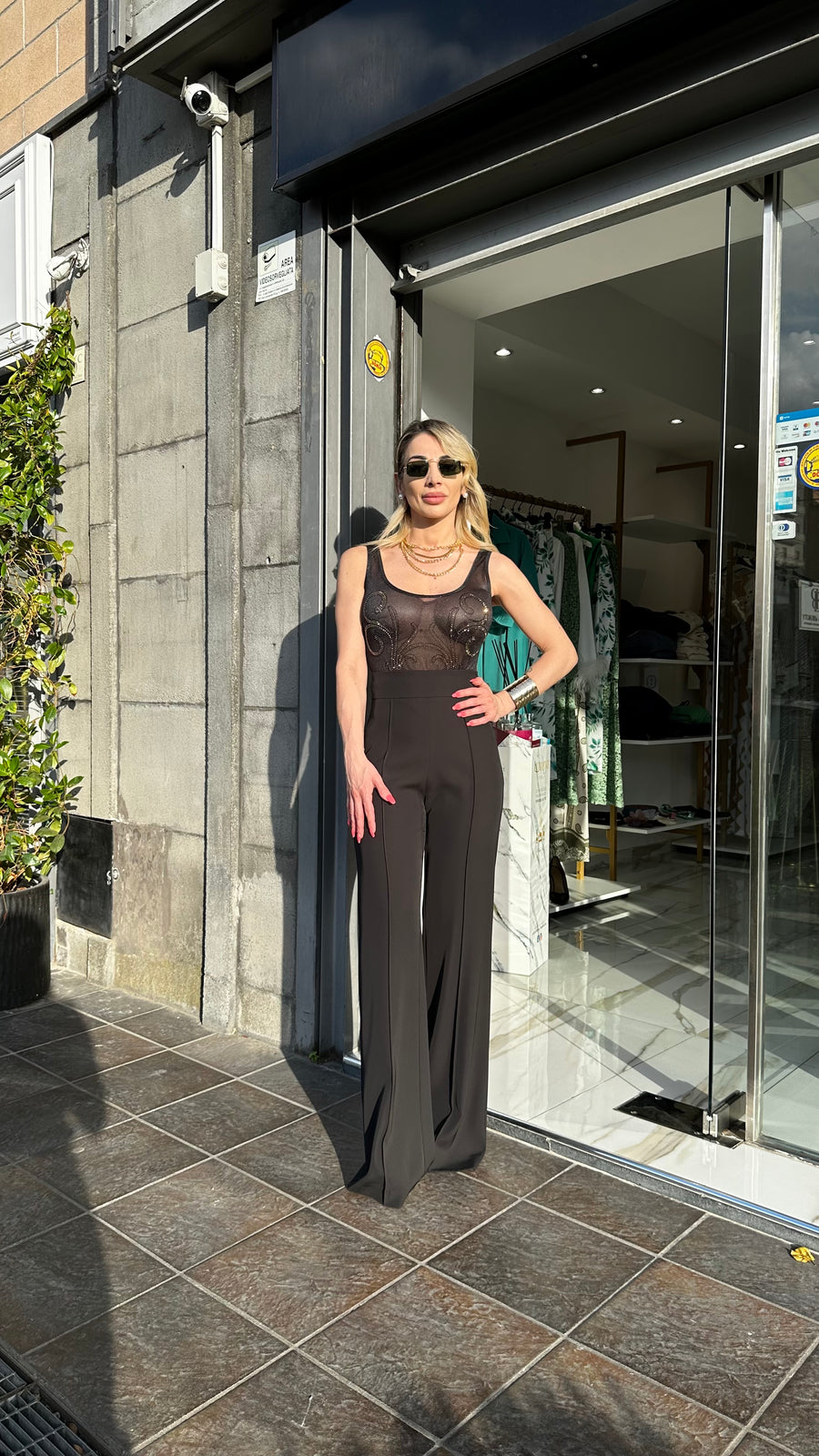 TAILLEUR STRASS NERO